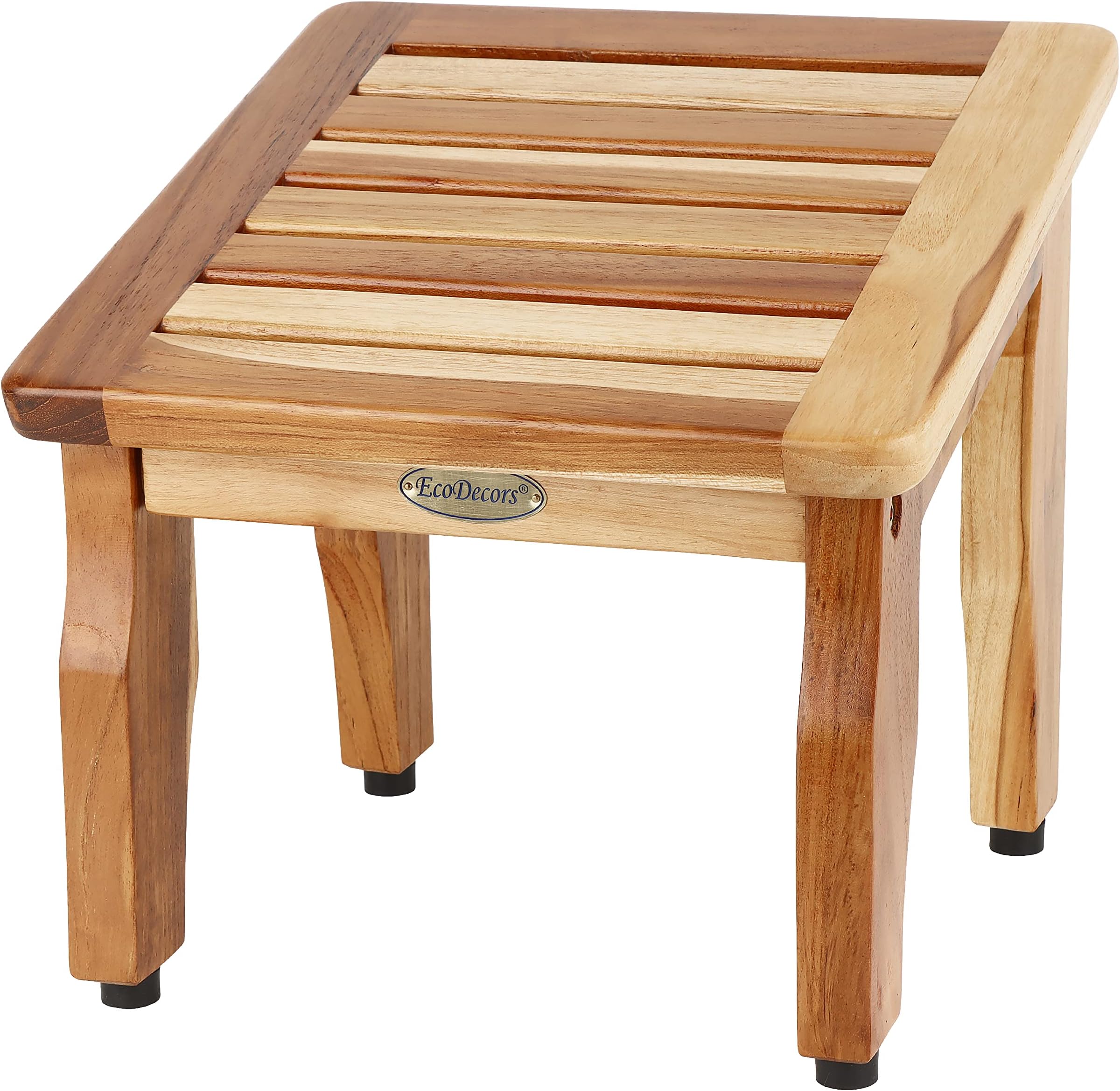 EcoDecors, Teak Wood Shower Shaving Foot Rest. Shower Foot