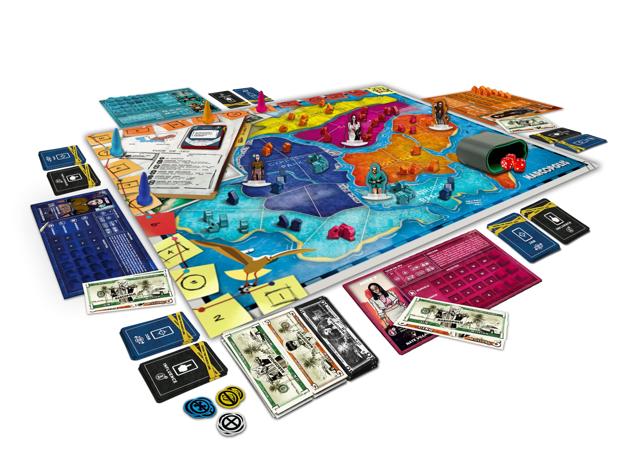 Narcopolis - Openworld éditions - Jeu de société et stratégie, 2 à 5 Joueurs, 20 Minutes par Joueurs, thème Gangster/Rap