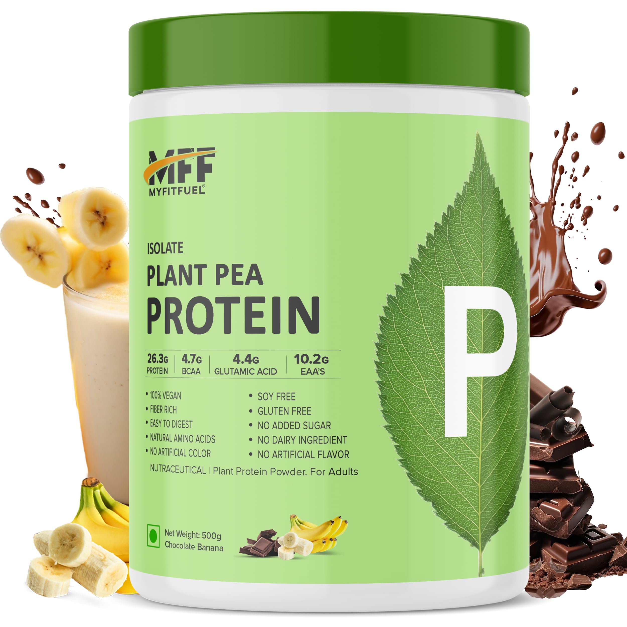 MyFitFuel Clean Plant Pea Protein Isolate (28g Protein, 5g BCAA, 10.8g EAA) |Easy to Digest | Vegan Plant Protein Powder [500g, 14 Servings, (Unflavoured)] — Amazon image 13
