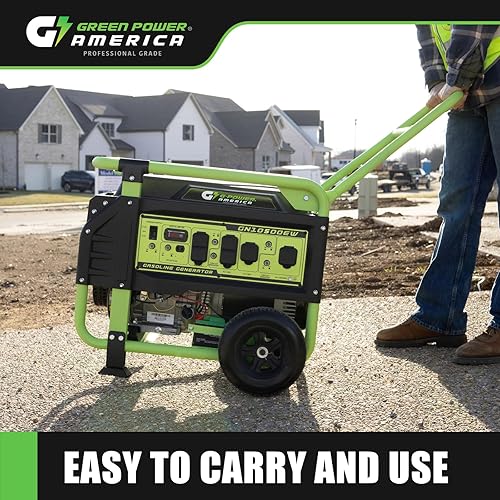 Miniatura 7 de Green-Power America Generador portátil a gasolina de 10500 W retrocesoarranque eléctrico tomas de carga de 12 V-83 A respaldo en casa y listo para