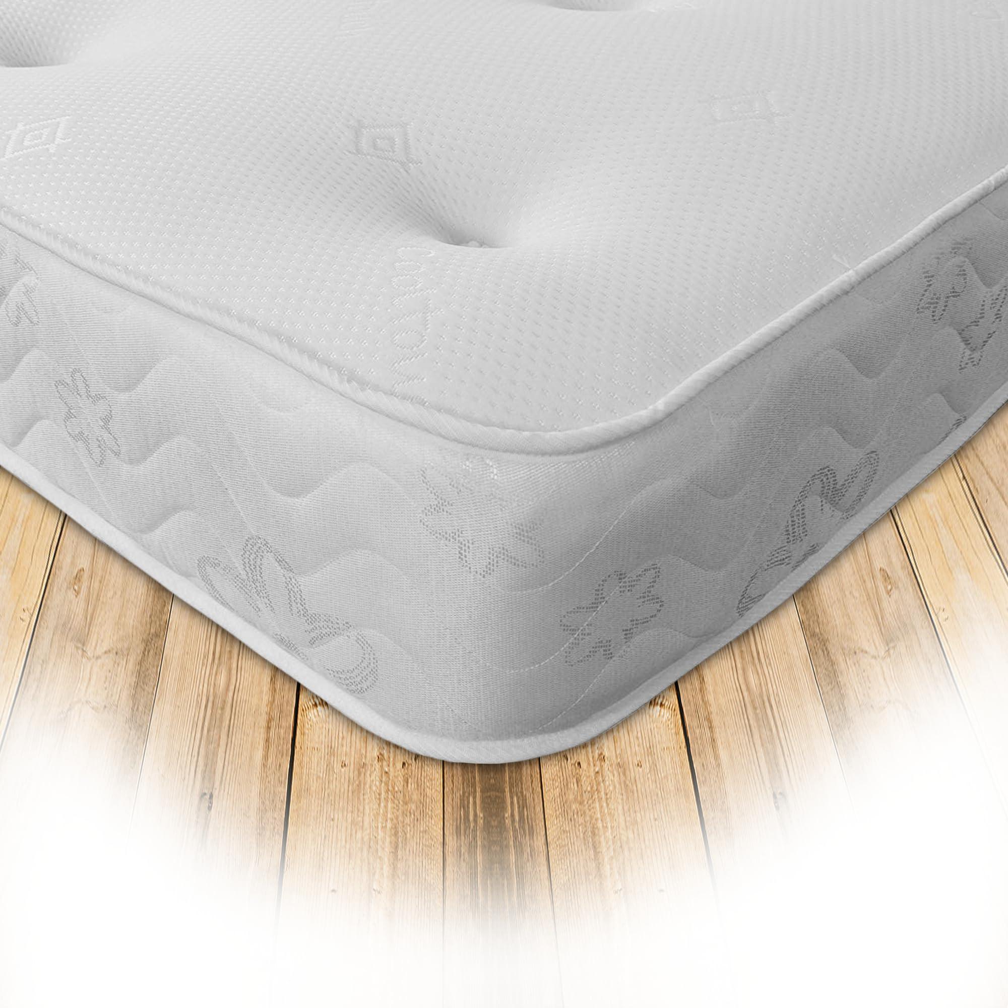 Starlight Beds Galaxy Small Double Mattress – Sprung Hand Tufted Small Double Memory Foam Mattress, 20cm Deep, White (120x190cm / 4ft x 6ft3)
