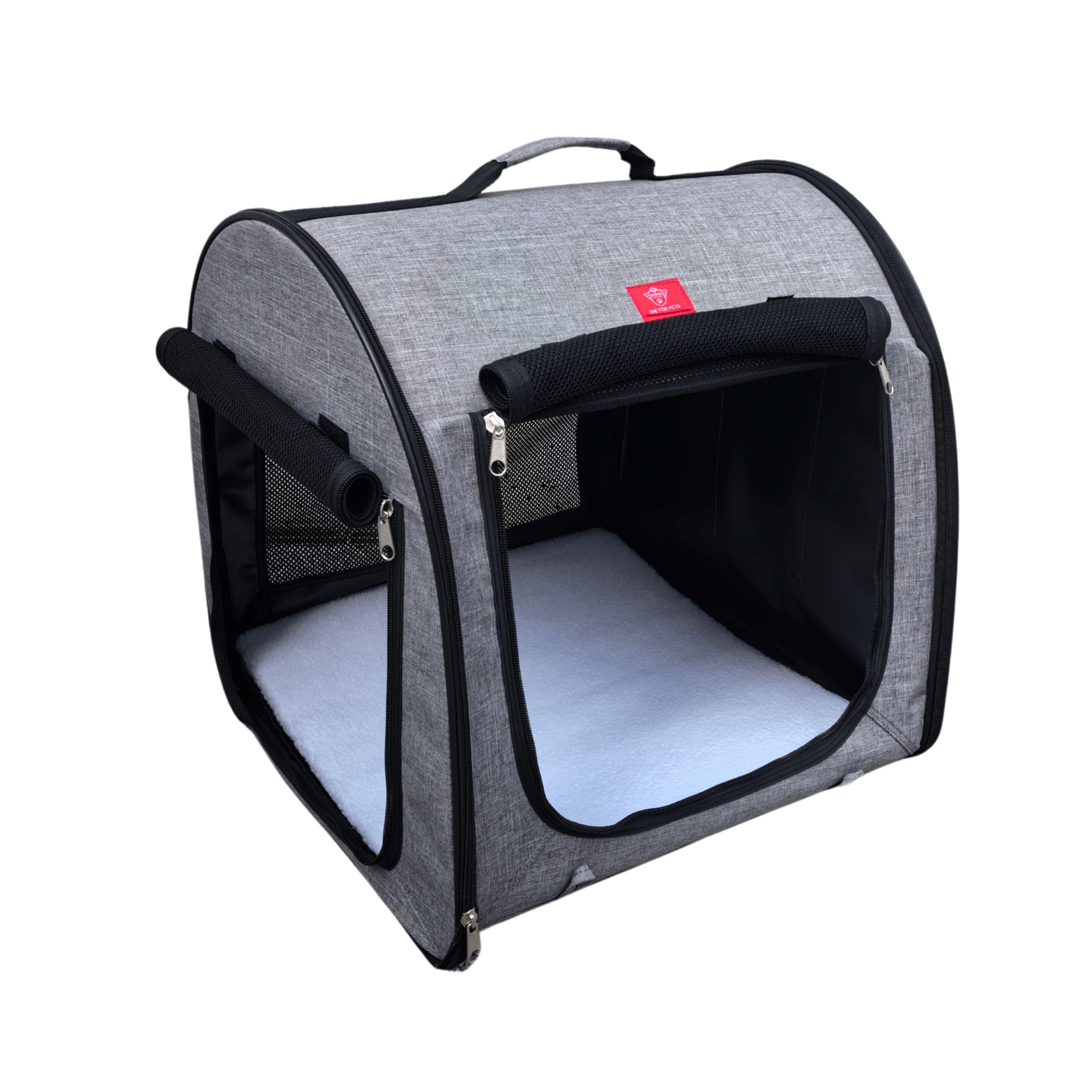 One for Pets Fabric Portable Pet Kennel/Shelter, Single, Gray, 20