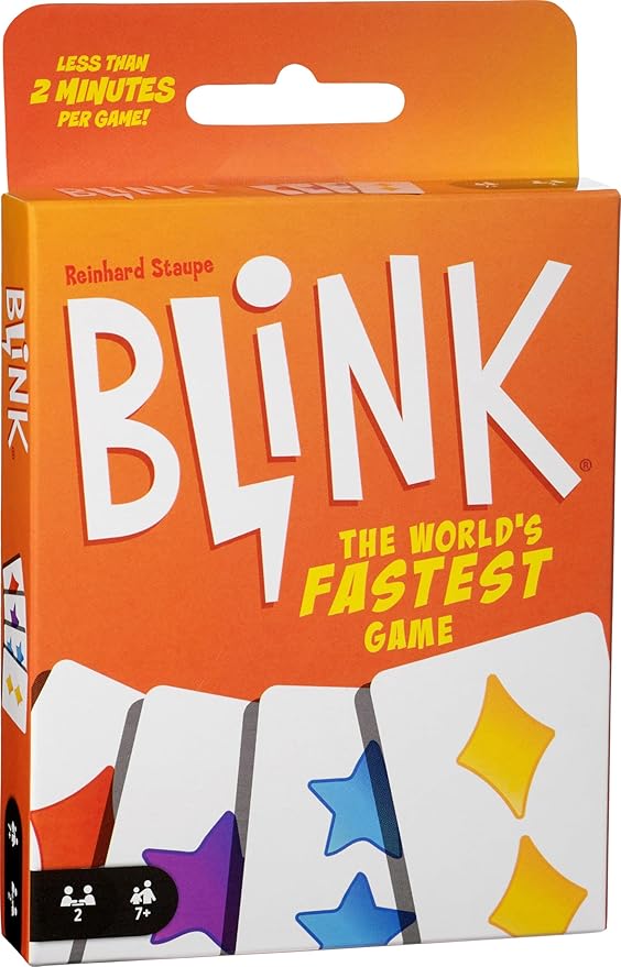 Mattel Games Reinhard Staupe's Blink Family Card Game, Travel-Friendly, with 60 Cards and Instructions, Makes a Great Toy for 7 Year Olds and Up
