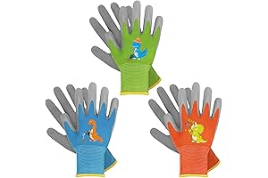 WAWSAM Kids Work Gloves Age 5-7: Durable and Comfortable for Young Gardeners