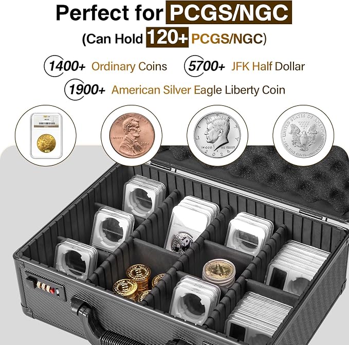 Caja para Monedas con Cerradura, para 120 NGC/PCGS miniatura 2