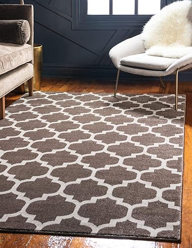 Vista 131 de Unique Loom Trellis Collection - Alfombra estilo marroquí de enrejado gris oscuro (8' 0 pies x 11' 0 pies)