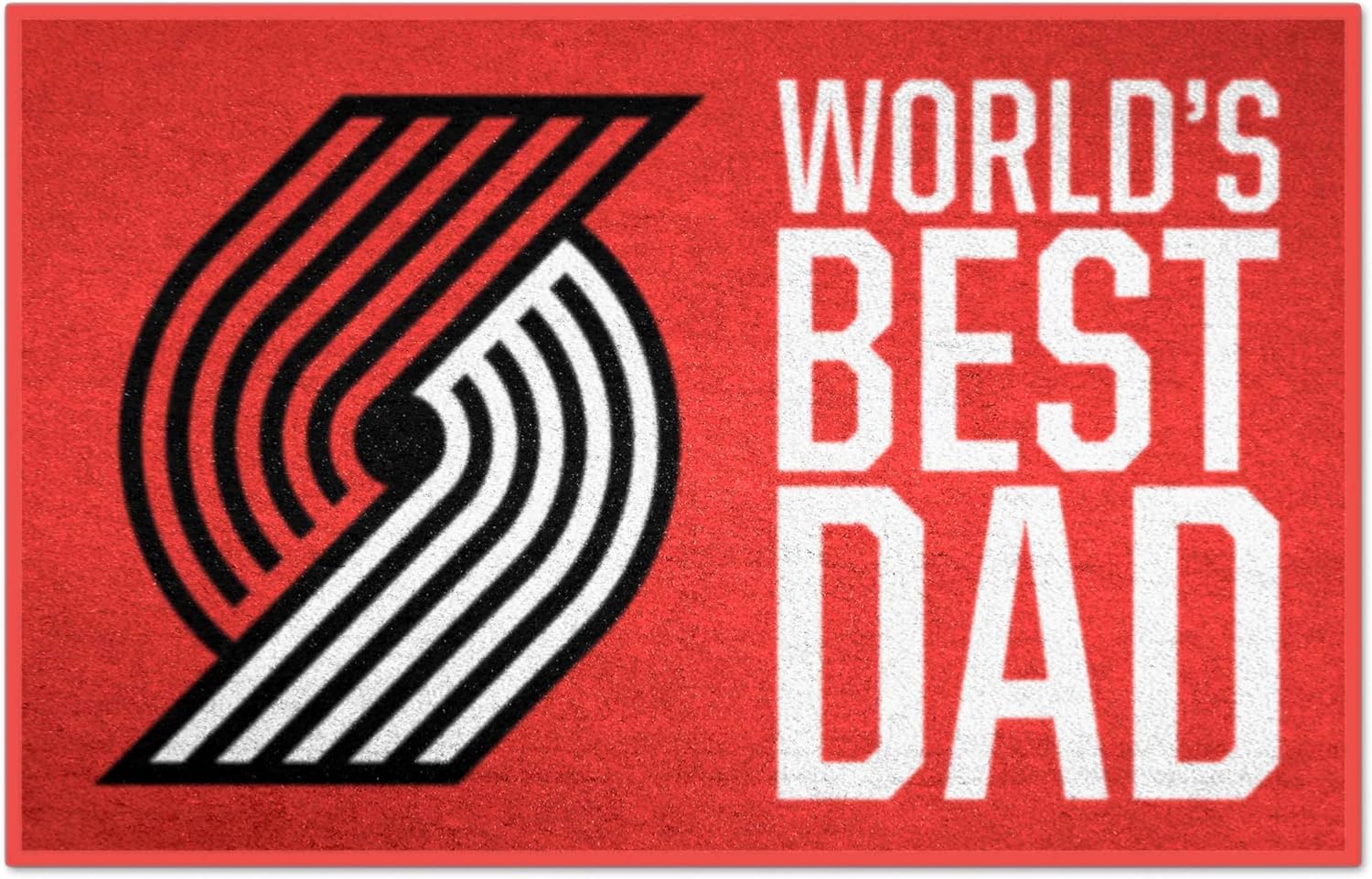 FANMATS 31201 Portland Trail Blazers Starter Mat Accent Rug - 19in. x 30in. | Sports Fan Home Decor Rug and Tailgating Mat World's Best Dad Starter Mat