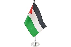 GentleGirl.USA Palestine Table Flag on Stand