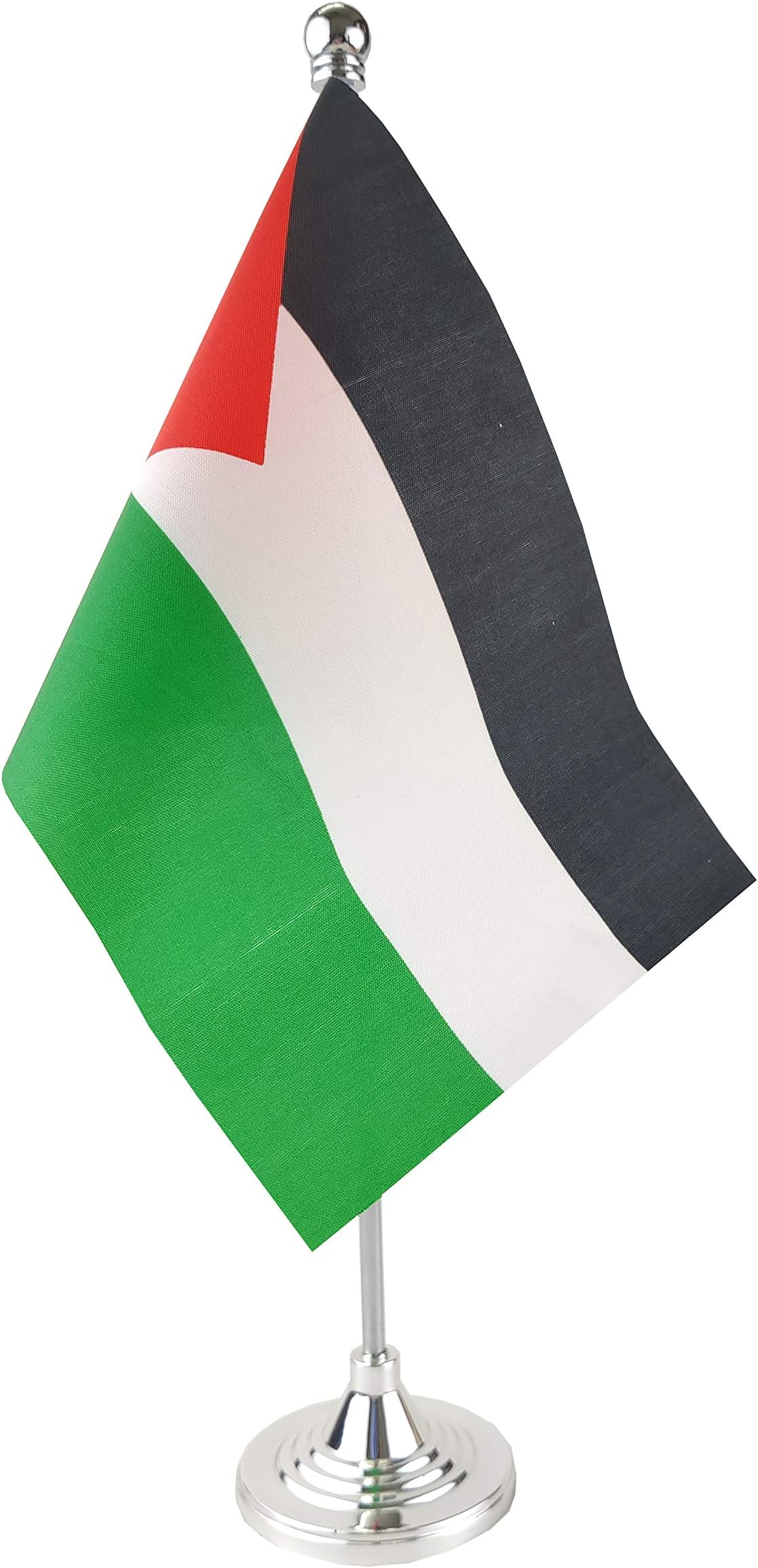 GentleGirl.USA Palestine Table Flag, Stick Small Mini Palestinians Flag Office Table Flag on Stand with Stand Base, International Festival Decoration,Palestinians Theme Party Decoration,Home Desk Deco