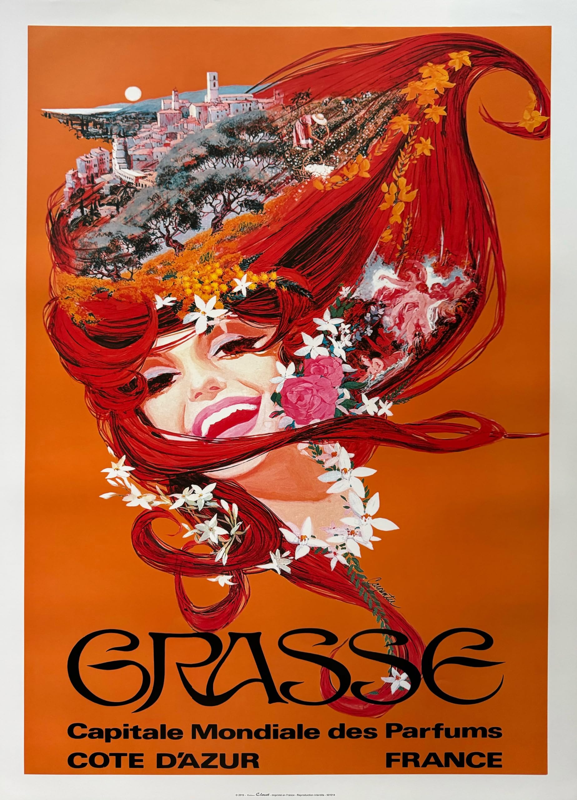 Affiche GRASSE Côte d'Azur Capitale des parfums poster 50x70cm pour salon - 2