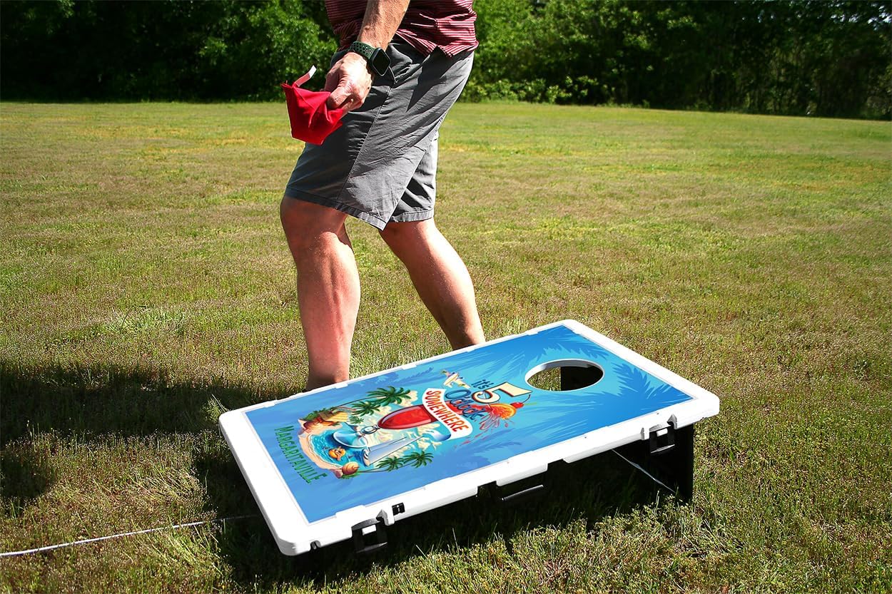 Margaritaville It's 5 O'Clock Somewhere Baggo 2x3 Bean Bag Toss Portable Cornhole Game