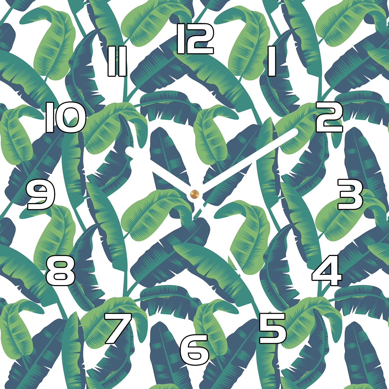 Horloge en Verre Silencieuse Coloray Fini Moderne Anti-Rayures Design Floral 30x30
