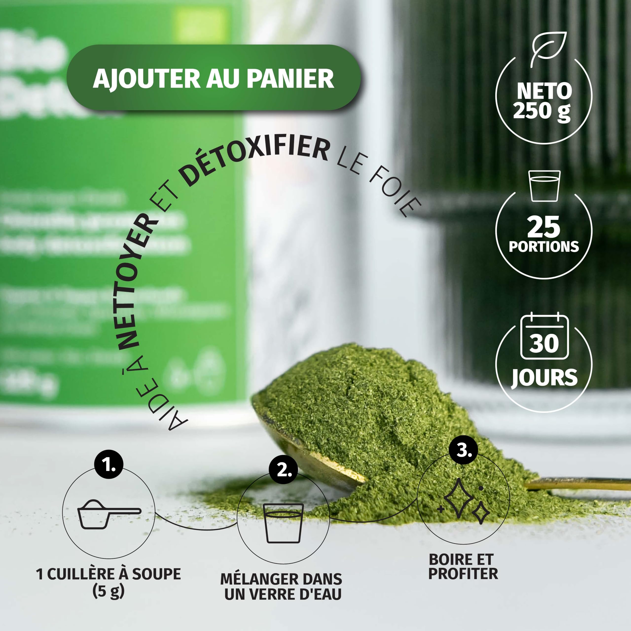 Nature's Finest Liver Cleanse + BIO Detox, Duo 250 g | Duo de boissons en poudre : Liver Cleanse orange (curcuma, chardon-Marie) et BIO Detox (5 superaliments verts bio)