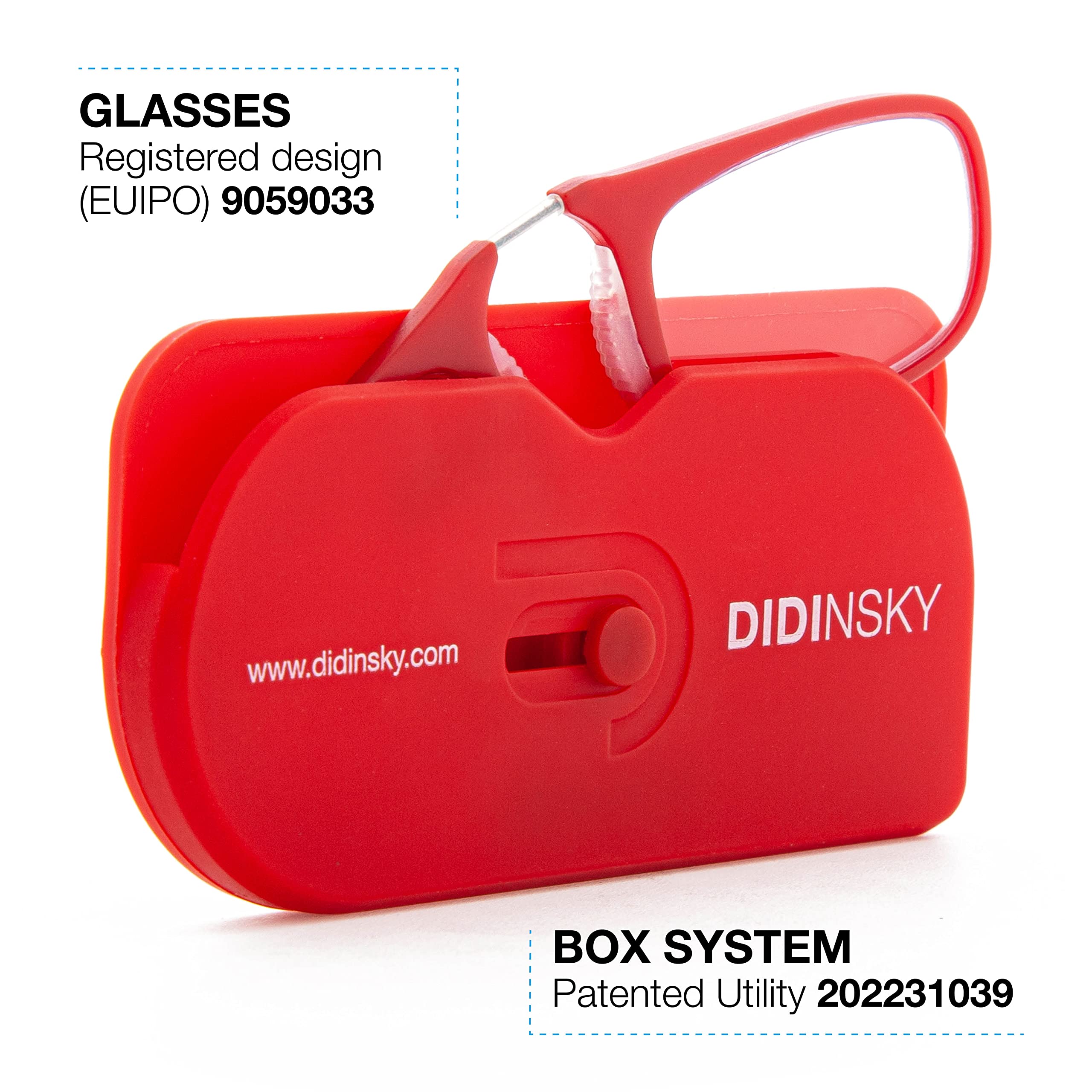 DIDINSKY DIMOMA Reading Glasses Without Temples, Graphite, 2.5 - Image 3