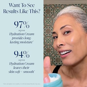 Kind Science Hydration Cream - Moisturizer Face Cream For Women - Anti Aging for Day and Night - Visibly Reduces Wrinkles, Improves Smoothness & Elasticity - Fragrance Free, Cruelty Free, 2 oz