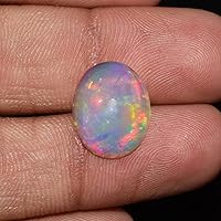 Vista 4 de Ópalo etíope en cabujón, cristal de curación de piedra preciosa, joyería de manualidades DIY, piedra natal de octubre, suministros sueltos, regalos