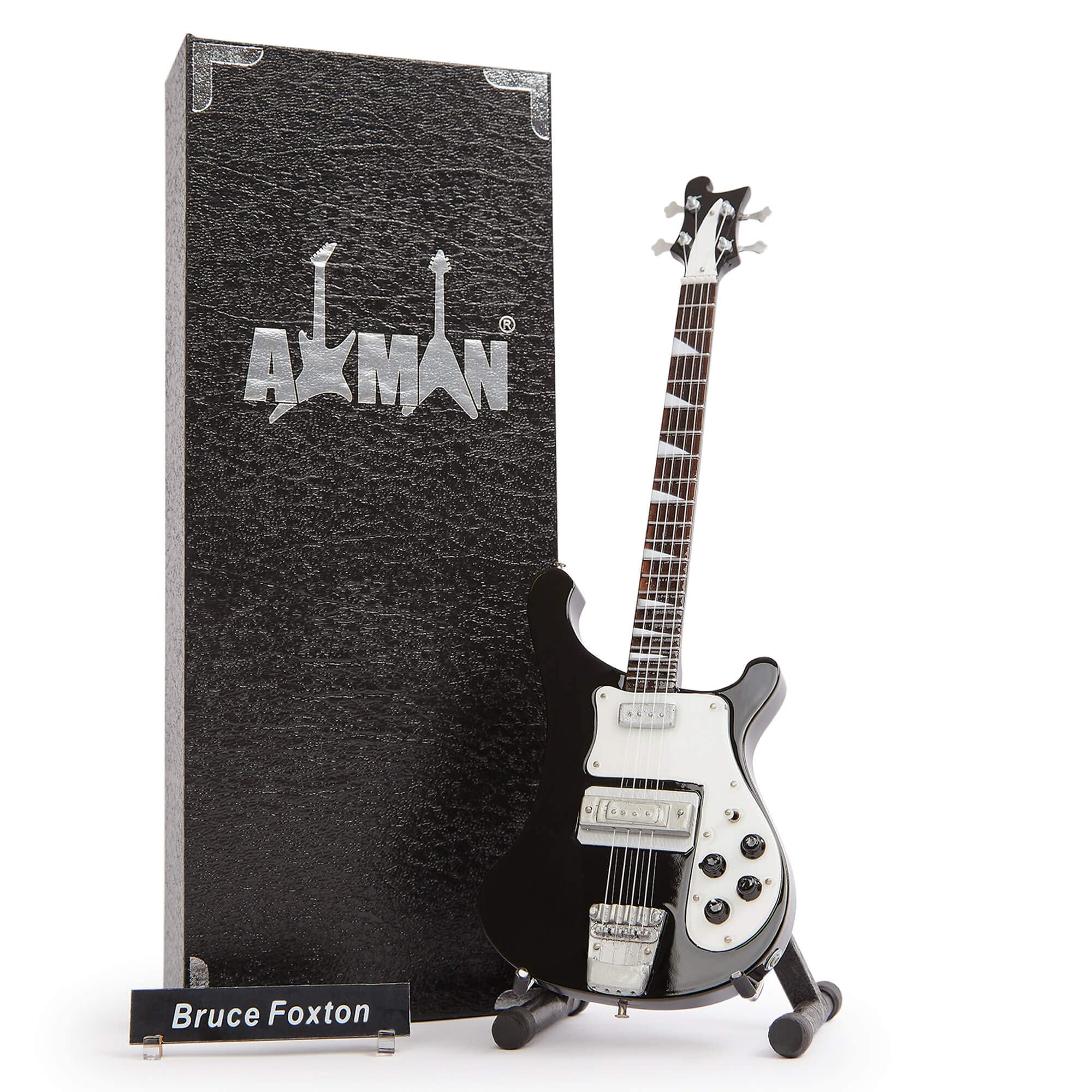 Axman Bruce Foxton – Réplique de guitare miniature – Cadeaux de musique – Ornement fait main échelle 1/4 – Comprend une boîte de présentation, une étiquette de nom et un support de guitare miniature - Les Beatles, Paul McCartney, John Lennon, RIngo Starr, George Harrison Axman Bruce Foxton - Réplique de guitare miniature - Cadeaux de musique - Ornement fait main échelle 1/4 - Comprend une boîte de présentation, une étiquette de nom et un support de guitare miniature