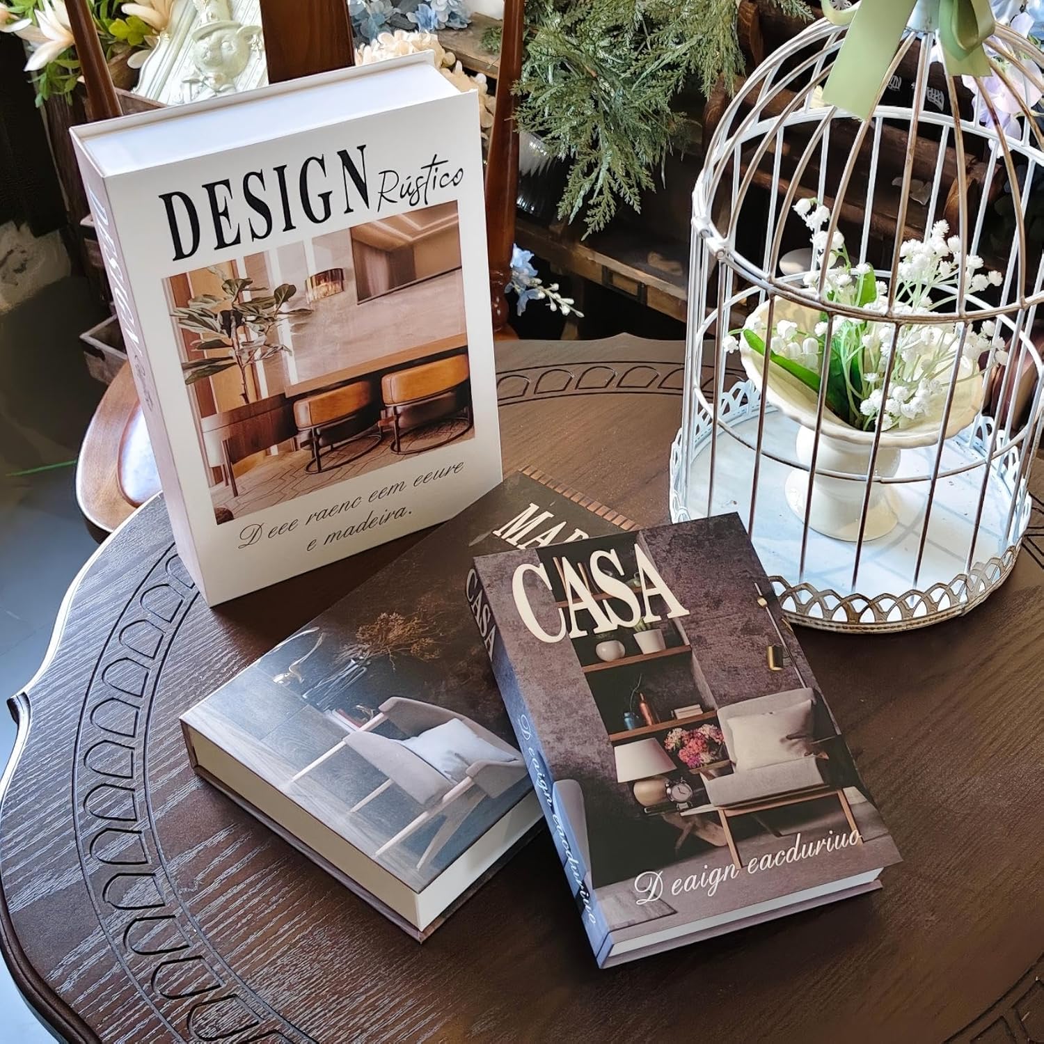 LUNETH Decorative Books for Home Decor - Set of 3 Faux Books for Coffee Table Decor, Fake Book for Decoration, Aesthetic Faux Book Storage Box for Living Room Bookshelf
