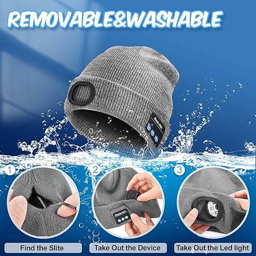 Miniatura 6 de KEZKALS Regalos para hombres y mujeres, gorro LED Bluetooth, accesorios geniales para hombres, regalos para papá, regalos de cumpleaños para