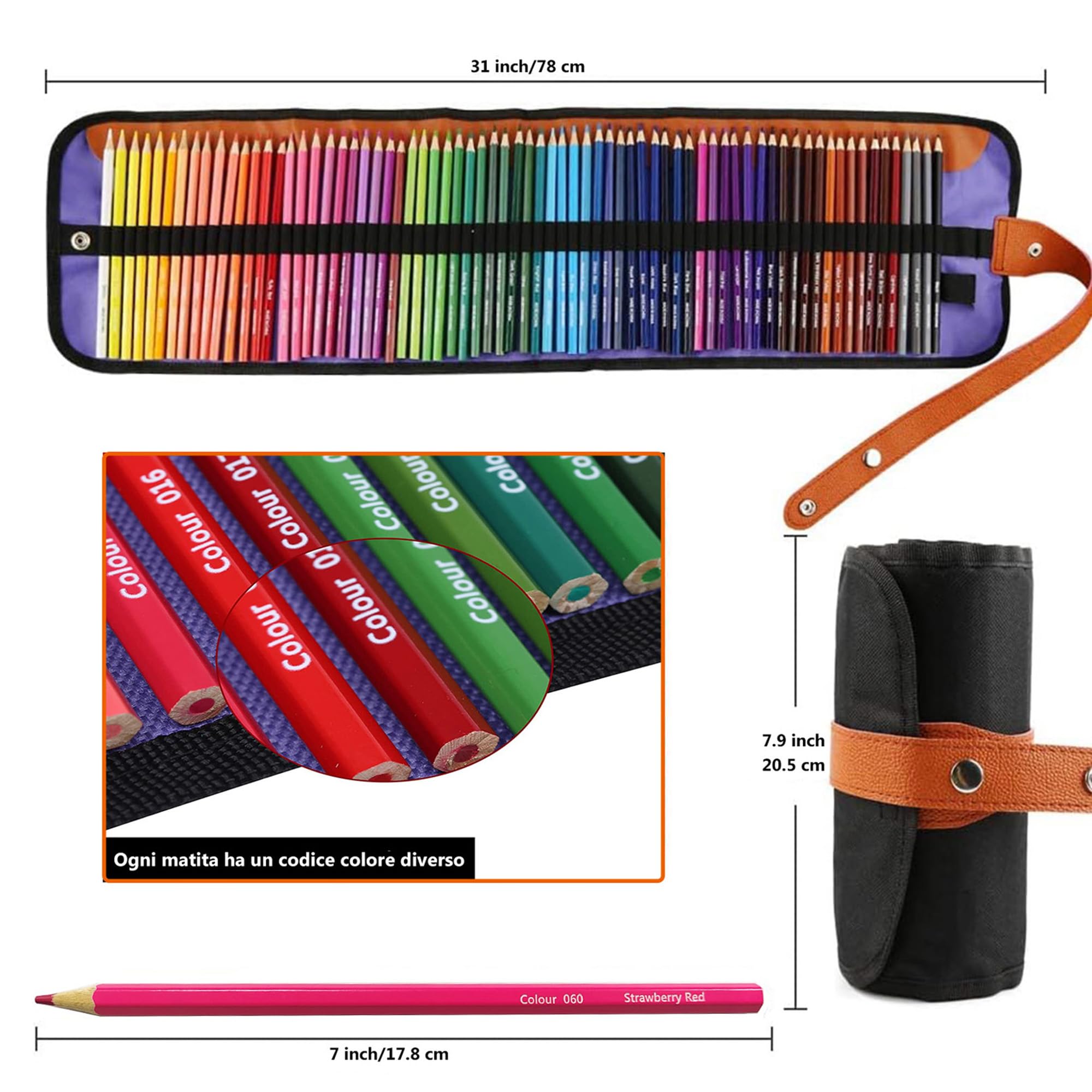 Ugmic 72 Coloring Pencils Set - Coloured Pencils for Adults Professional Colour Mixing Painting and Sketches, Soft Wax-Based Wooden Coloured Pencils Perfect for Students Children Colouring Books