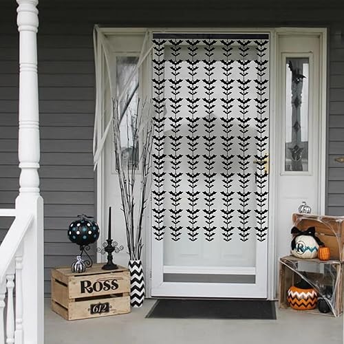 Miniatura 7 de Decoraciones de Halloween  Cortina de lluvia de murciélago de Halloween  Cortina de puerta de Halloween  Cortina colgante de murciélago colgante de