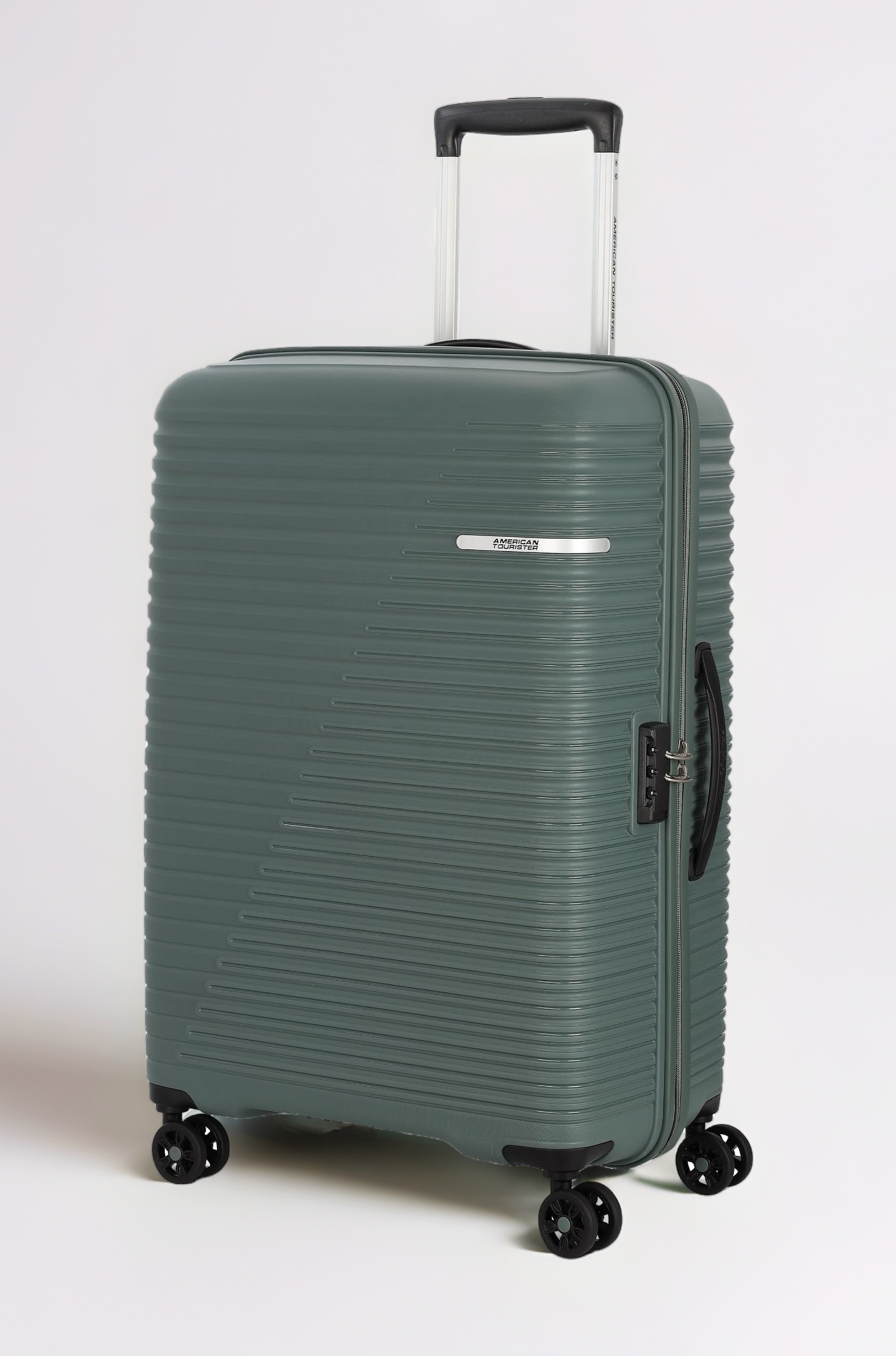 Liftoff 67 CM Medium Check-in Polypropylene (PP) Hard 8 Wheels Spinner Luggage/Suitcase/Trolley Bag for Travel (Olive)