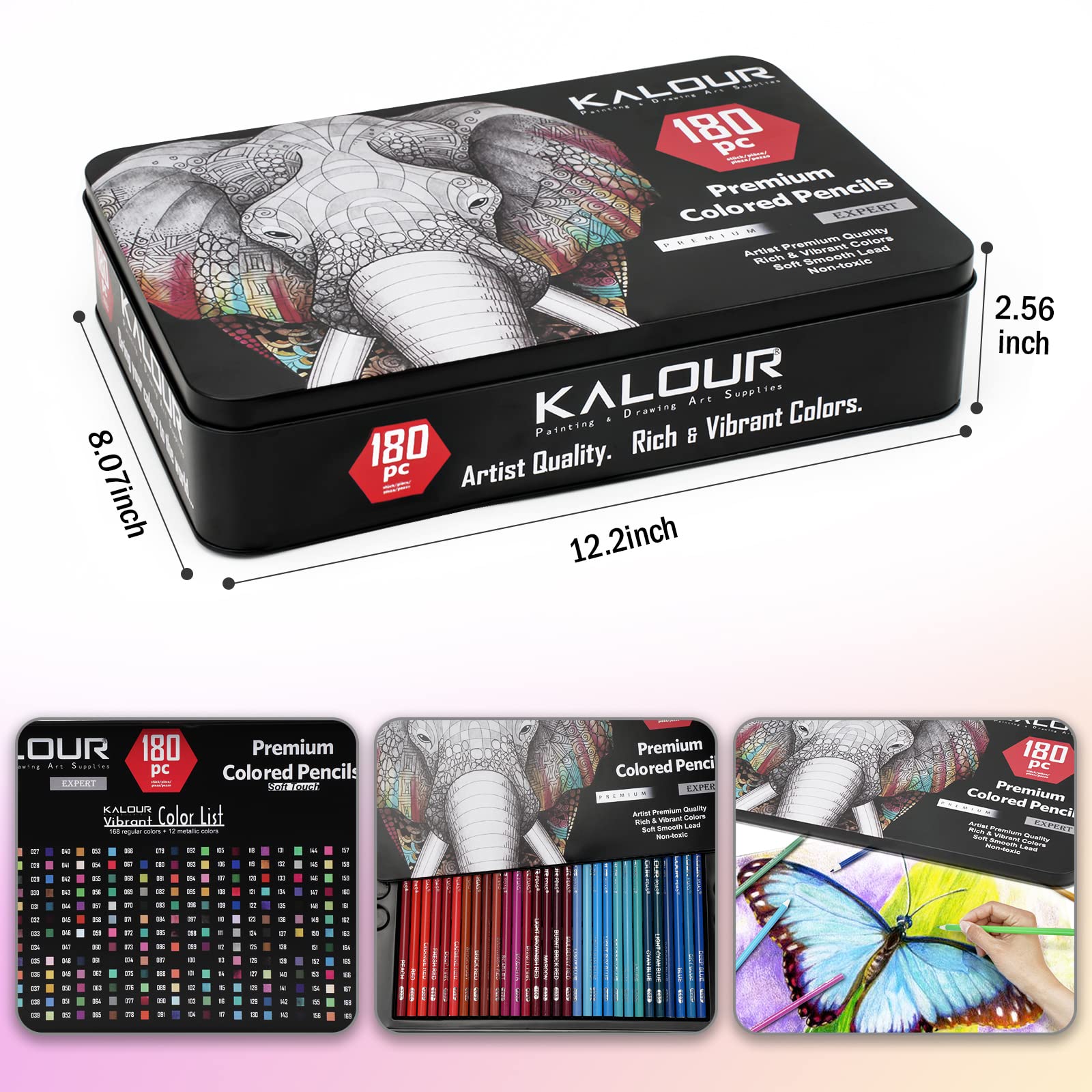 180 Colored Pencils Set