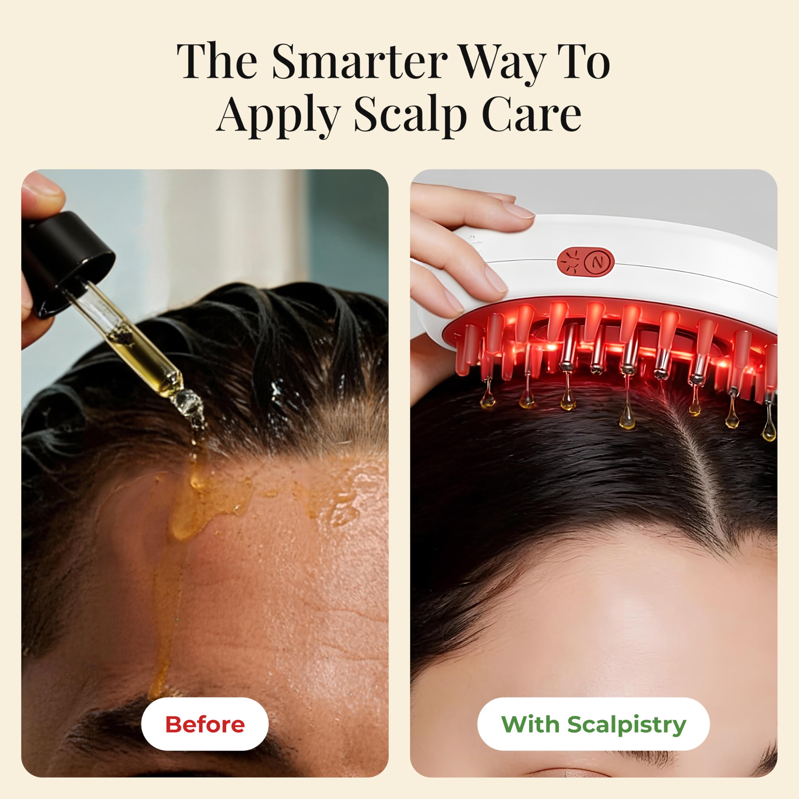 Cordless Scalp Massager with Serum Applicator