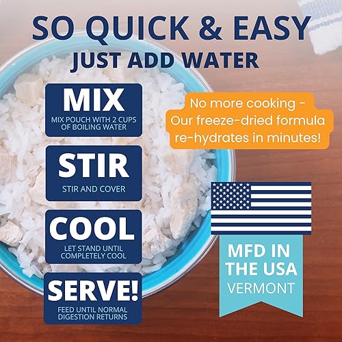 Miniatura 4 de Under the Weather Pet Easy to Digest - Dieta de comida para perros bland  Contiene electrolitos  Sin gluten, totalmente natural, liofilizado 100%