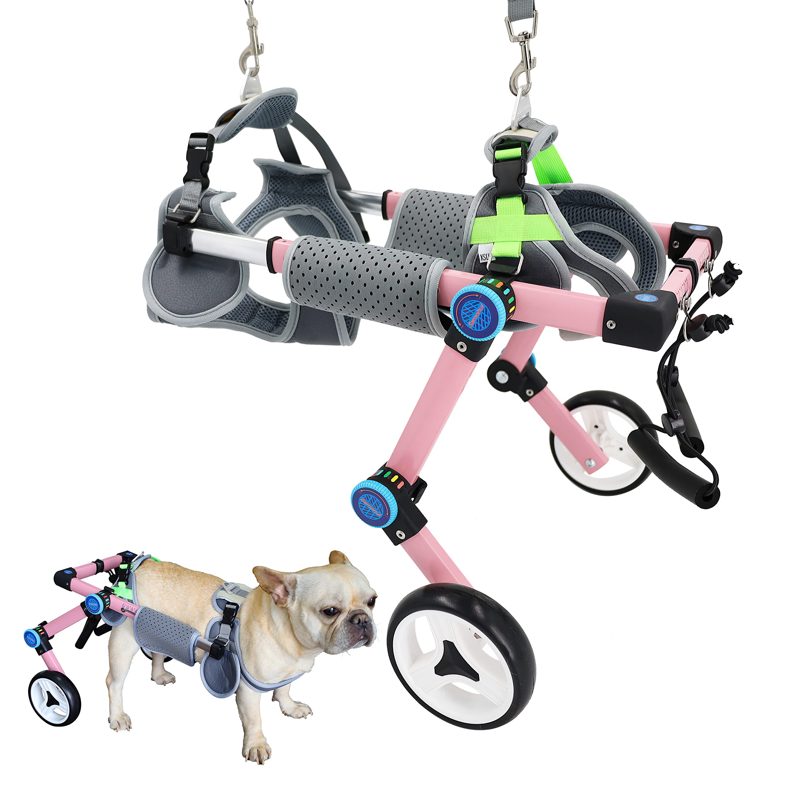 Photo 1 of **SEE NOTES**
HobeyHove Adjustable Dog Wheelchair,Fordable Dog Wheelchair for Back Legs,Assist Small Pets with Paralyzed Hind Limbs to Recover Their Mobility Two Colour 5-Size (XSLW Pink)