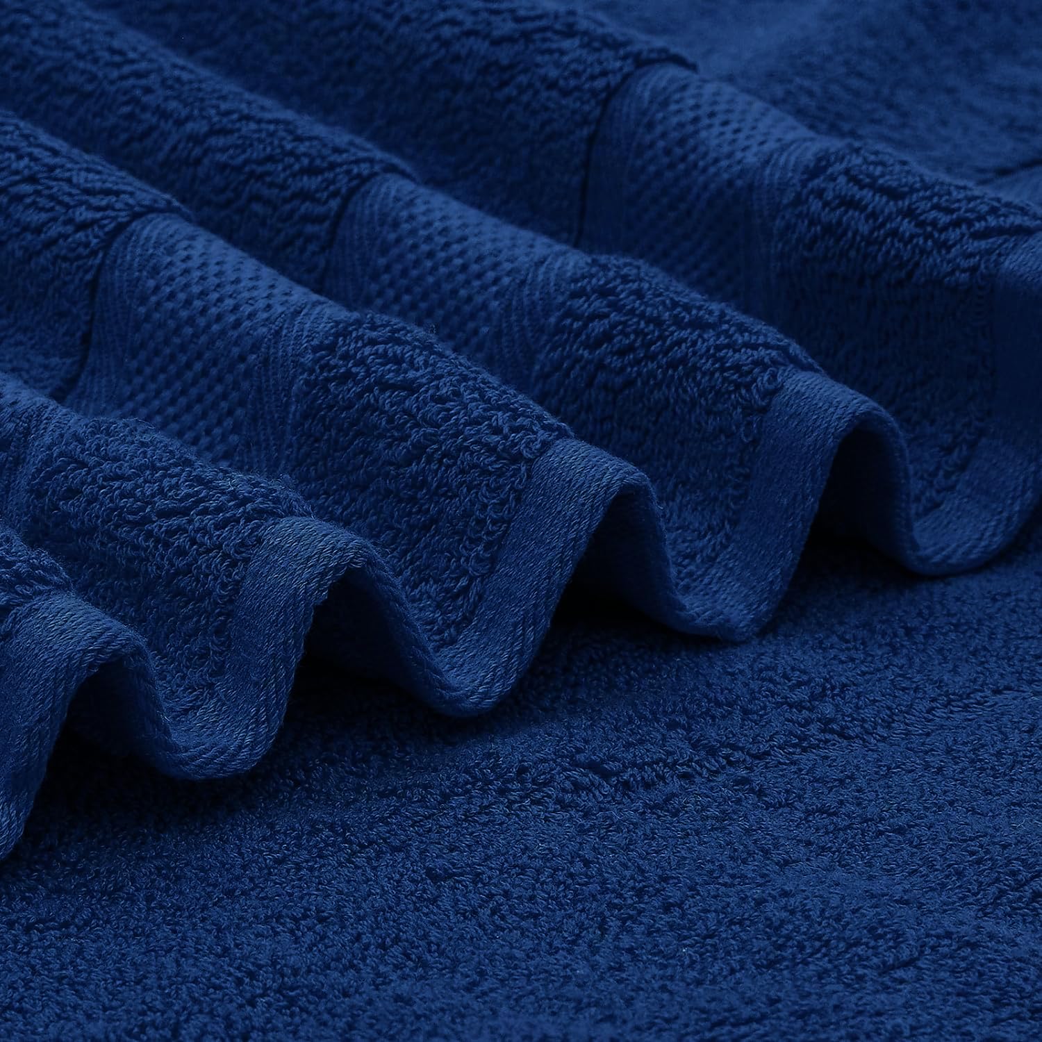 TEXTILESY Pack of 2 Large Bath Sheet Towel Set- 75 x 150 cm-500 cm-100% Cotton Bath Sheet Towels Quick Dry & Absorbent (Cotton, Royal Blue) - Image 3
