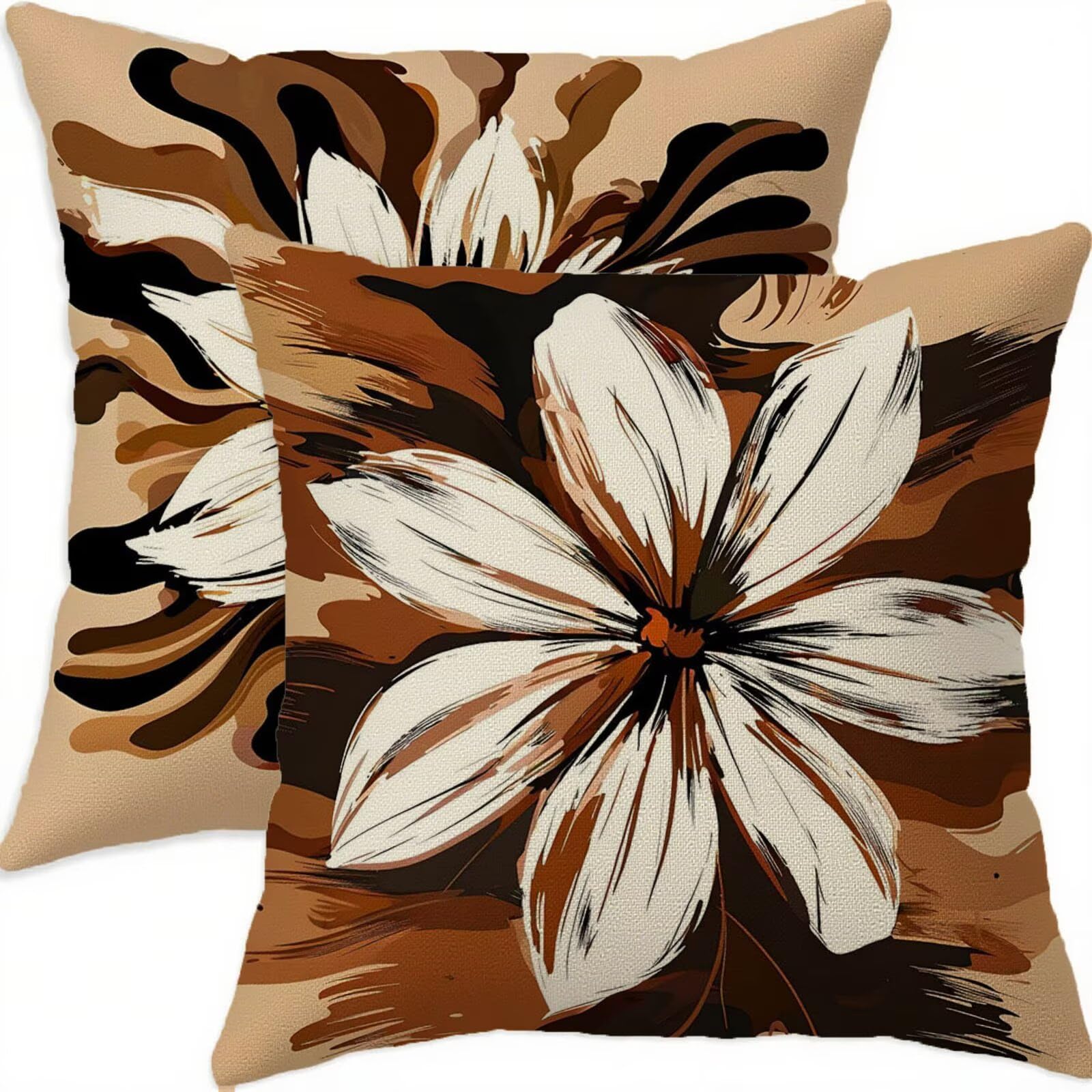 Housse coussin 70x70cm imperméable et lavable avec fermeture éclair invisible lot de 2