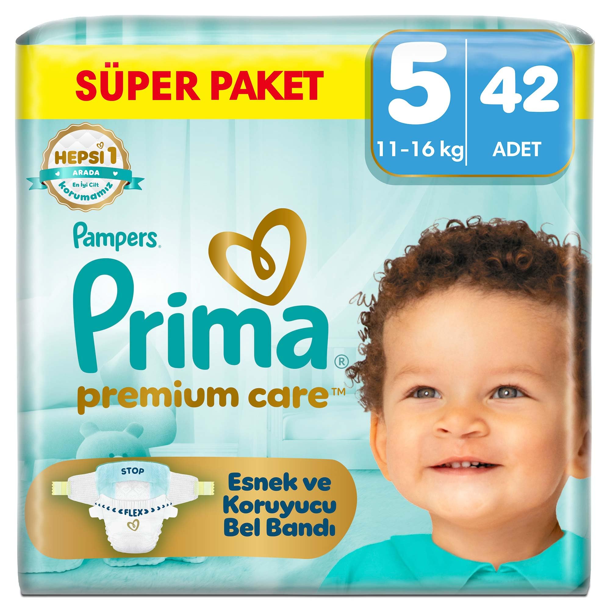 Prima Bebek Bezi Premium Care 5 Numara 42 Adet Ekonomik Paket