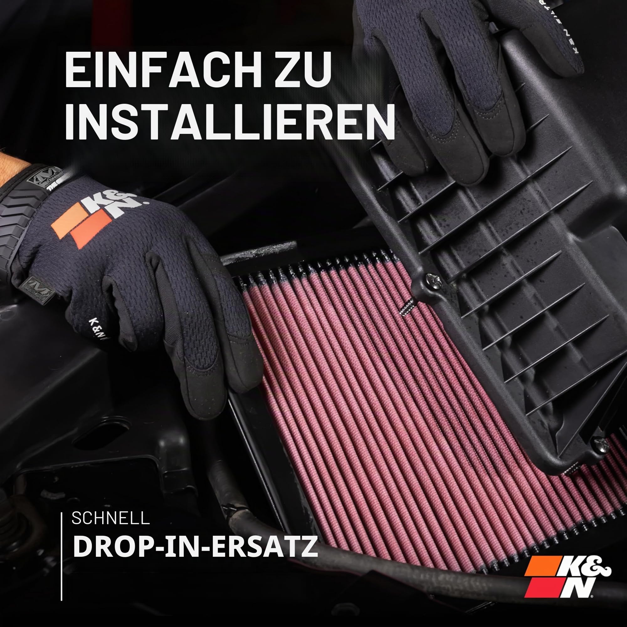 K&N Motorluftfilter 33-3005: Hochleistung, Abwaschbar, Ersatzfilter, Erhöhte Leistung, 2012-2024 (Golf, Tiguan, Passat, Polo, A3, Q2, S3, TT, Ateca, Leon, Laroq, Octavia).