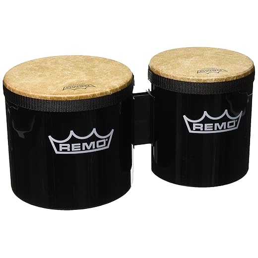 Remo BG-5300-70 Festival Bongo Drum - Black, 6"-7"
