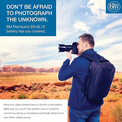 Miniatura 5 de BM Premium Batería EN-EL15B para Nikon Z6, Z7, D780, D850, D7500, 1 V1, D500, D600, D610, D750, D800, D800E, D810, D810A, D7000, D7100, D72000