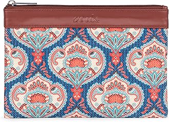 ZOUK Classic Utility Pouch | Travel Organizer Pouch | Multipurpose Makeup Pouch Bag for Daily Use & Travel |Aesthetic & Water-Resistant | Kovil Blue