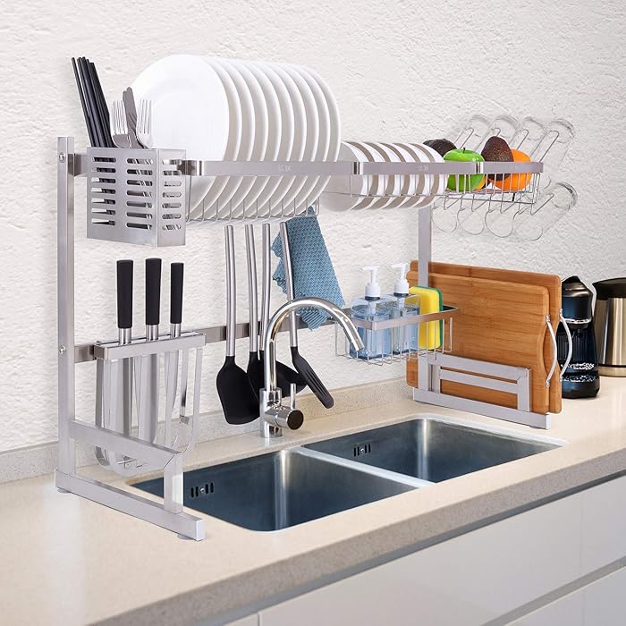 Buy Homelux Theory Over The Sink Dish Drying Rack for Oversize Large
