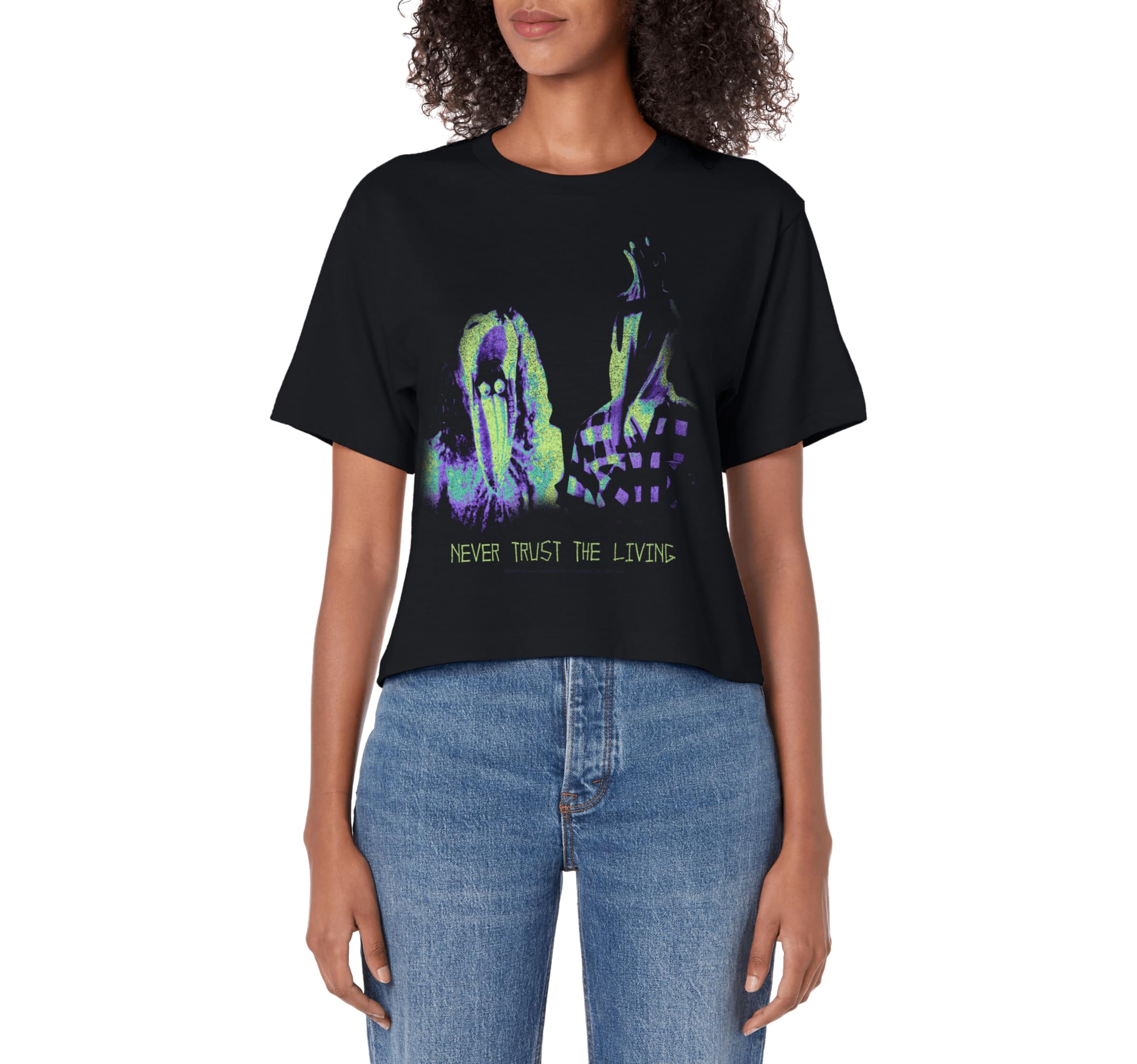 Beetlejuice Never Trust The Living Women's Crop Top