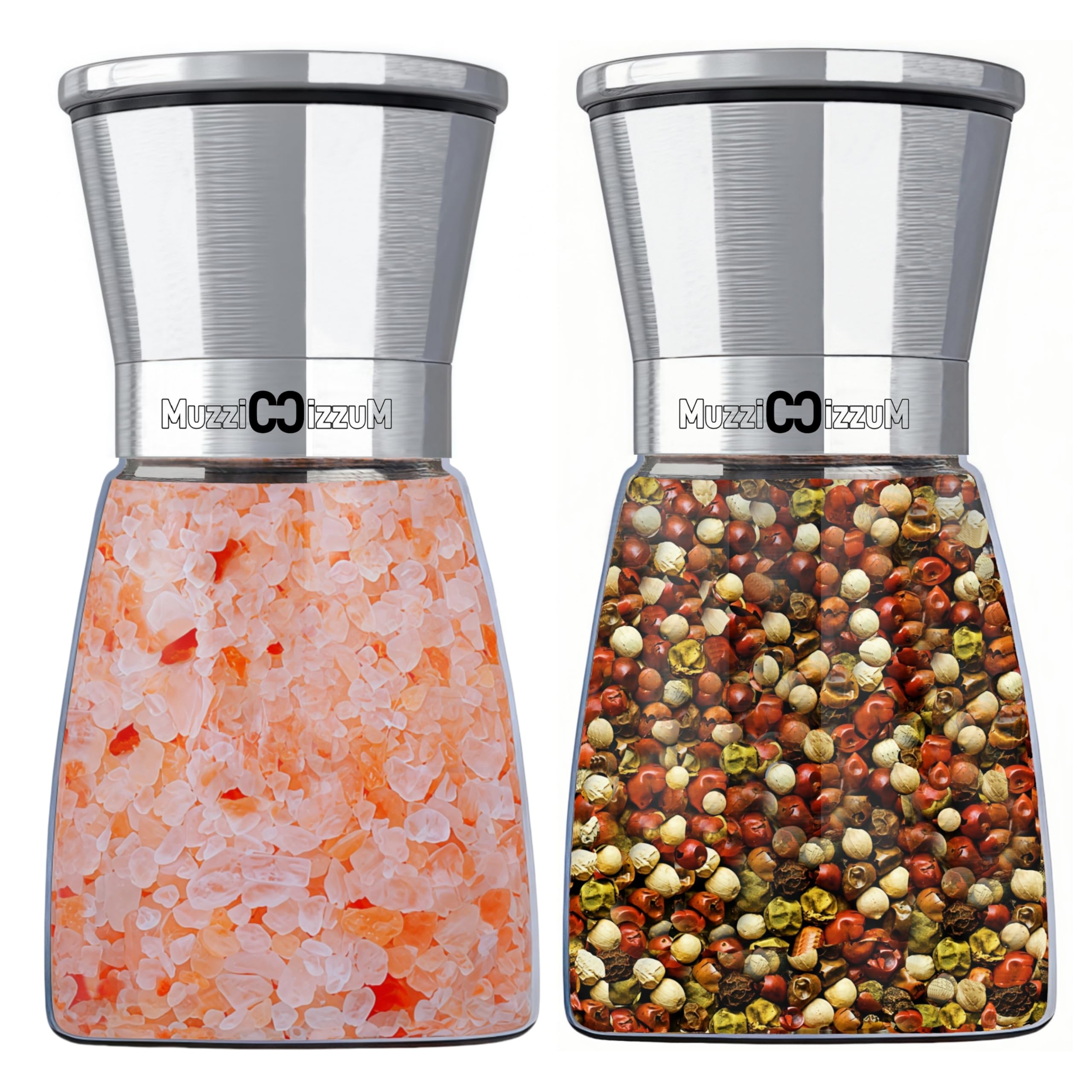Premium Stainless Steel Salt & Pepper Grinders - 2 Pack -1