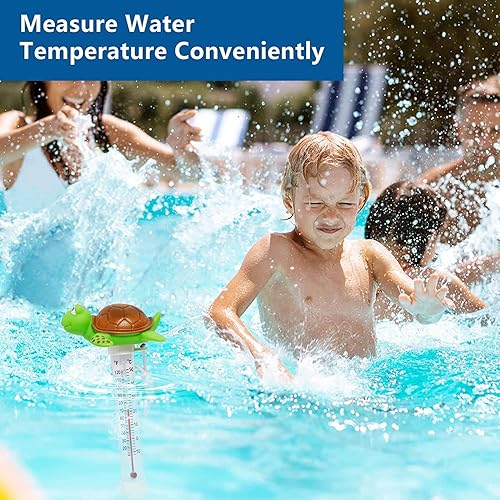 Miniatura 6 de Termómetro flotante para piscina, pantalla grande con cuerda fácil de leer, resistente a roturas, para piscinas al aire libre e interior, spas,