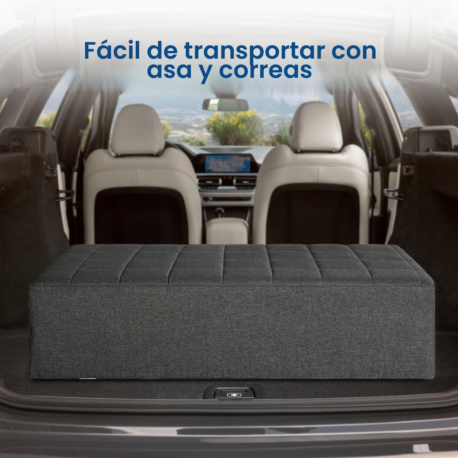 Inofia Funda de colchón plegable, bolsa de almacenamiento de colchón plegable, funda de sofá cama, funda de transporte duradera para colchón doble triple plegable de 15 cm, lavable (colchón no