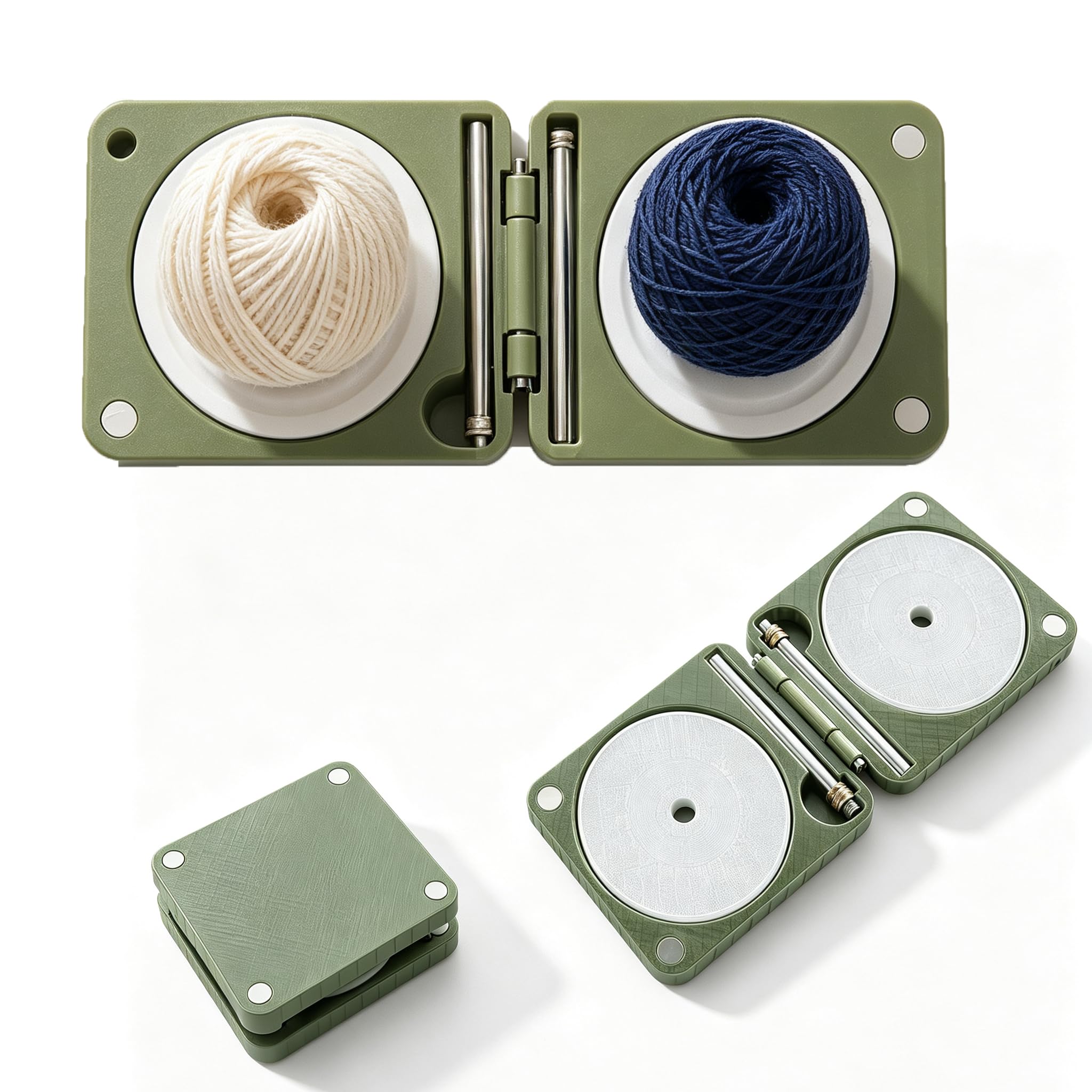 BRTNUP Portable Yarn Holder for Crochet & Knitting,Portable Yarn Winder Box