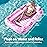 SLOOSH Inflatable Tanning Pool Lounger Float,70 x 46 Pool Floats Adult with Pillow,4 in 1 Suntan Tub Raft Floatie,Sunbathing Bed Lounge for Water Blow Up Kids Ball Pit Party Gifts,L-Blushing Pink