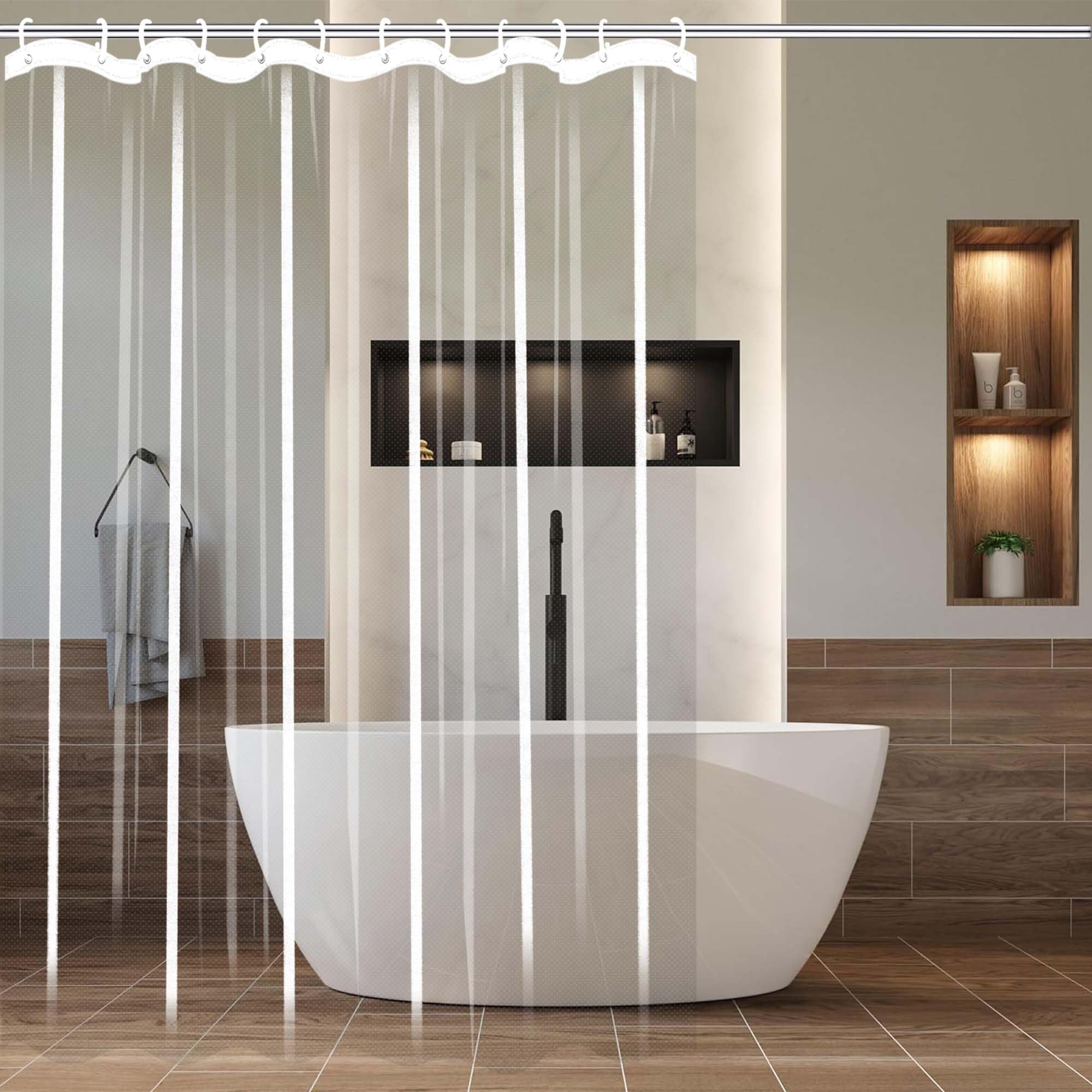 Rideau douche anti moisissure fini l'eau partout dans la salle de bain