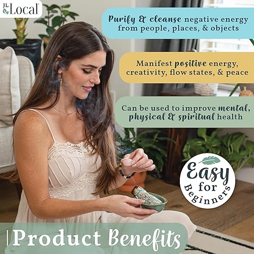 Miniatura 2 de Kit JL Local Salvia blanca para ritual de purificación, incluye instrucciones y bendiciones (idioma español no garantizado)