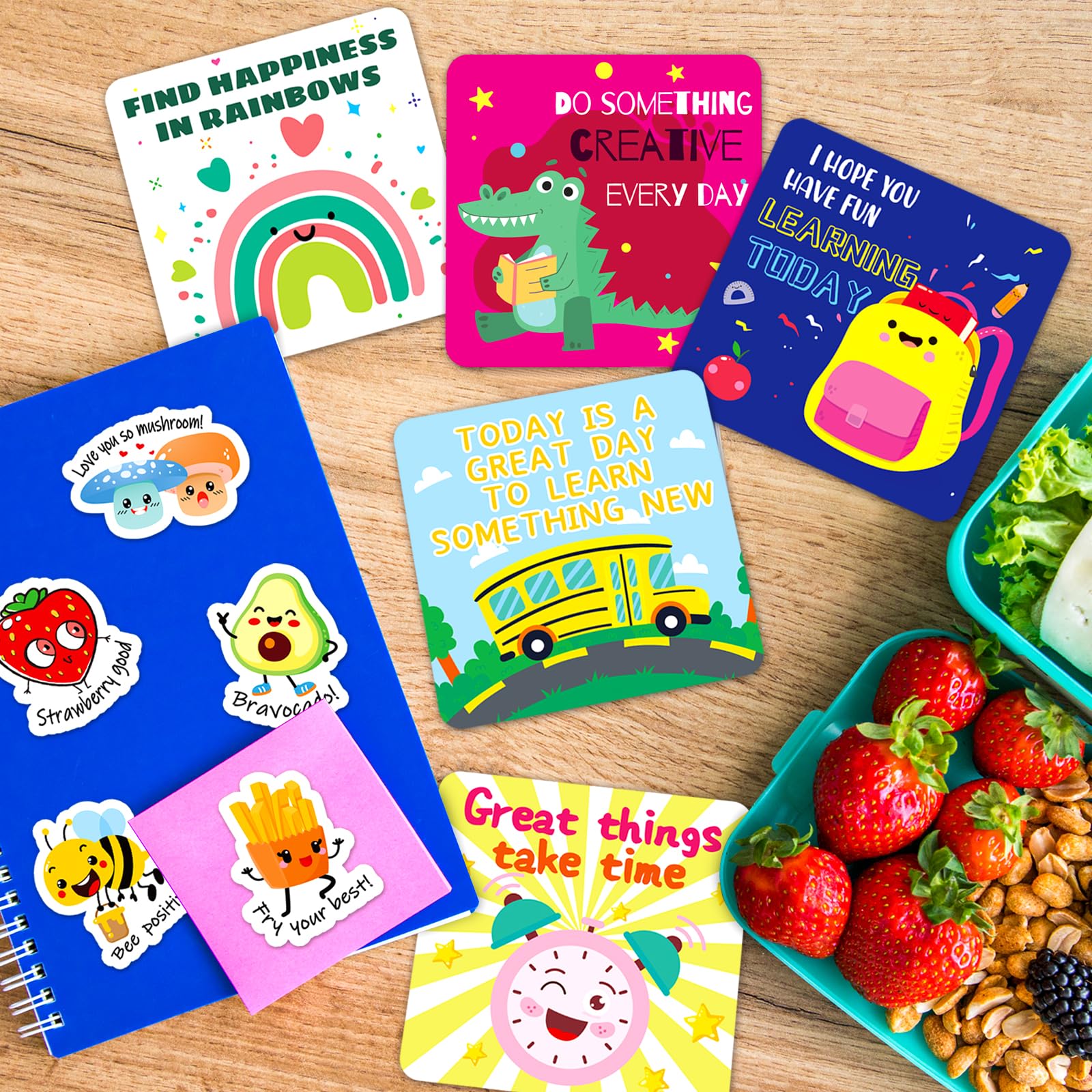 Carte Motivazionali Per Bambini Con Fumetti E Barzellette – 20 Pezzi, Formato Cartolina 9x14 Cm, Biglietti Con Messaggi Positivi Per Merenda E Zaino