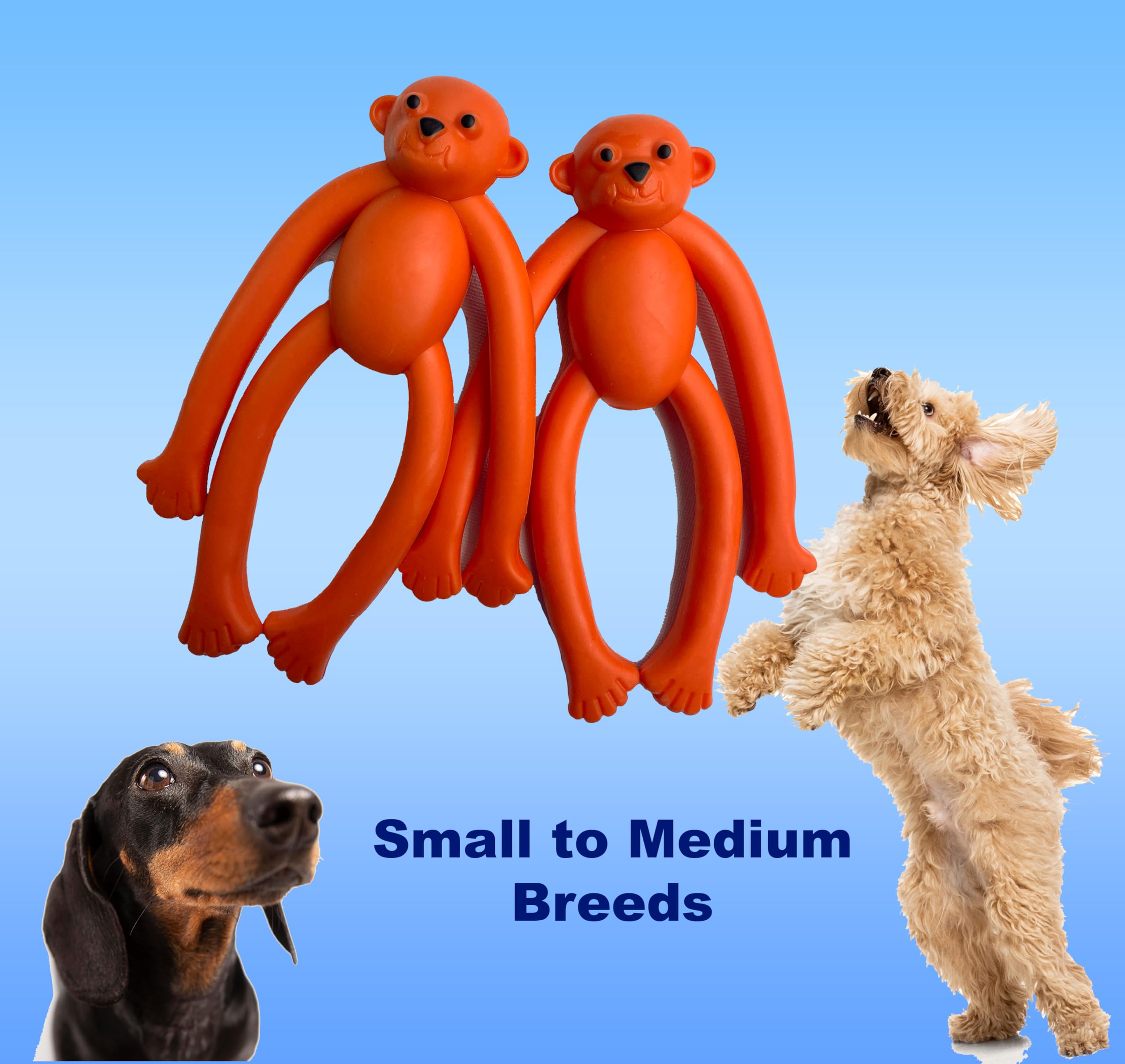 Juguetes masticables para cachorros, paquete de 2 para perros pequeños/medianos, juguetes de dentición para cachorros, juguetes de goma para dentición y búsqueda