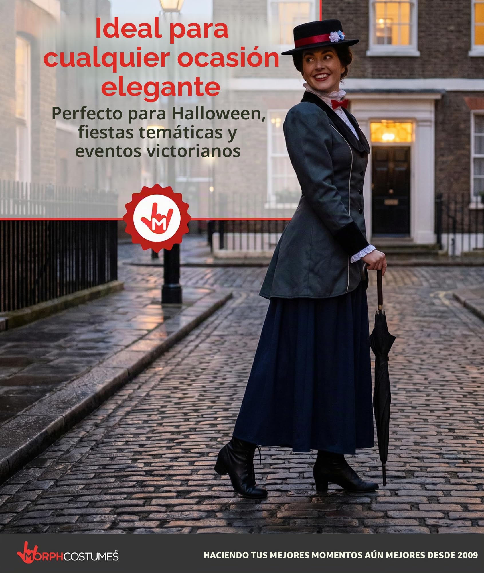 Morph Disfraz Niñera Victoriana Mujer, Disfraz La Niñera Magica Mujer, Disfraz Victoriano Mujer, Disfraz De Epoca Victoriana, Disfraz Mujer Carnaval