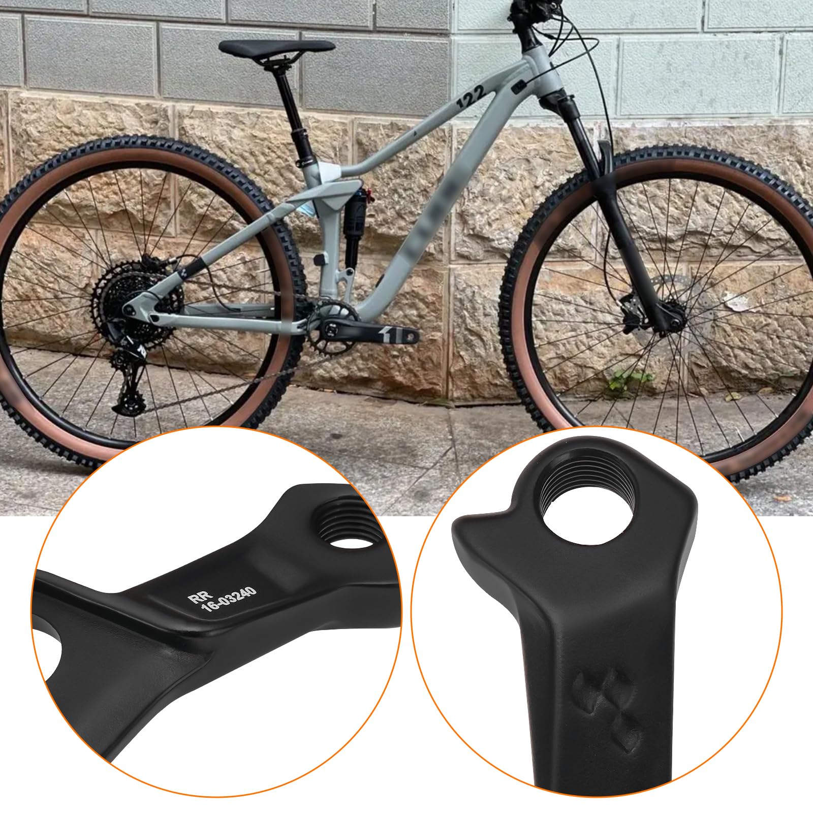 Fahrrad-Umwerferaufhänger Schaltauge für Hinten Schaltauge für Hinten Fahrrad-Endhaken Kompatibel mit Cube Axial WS/Agree C/Cross Race # 10063 / # RR 16-03240